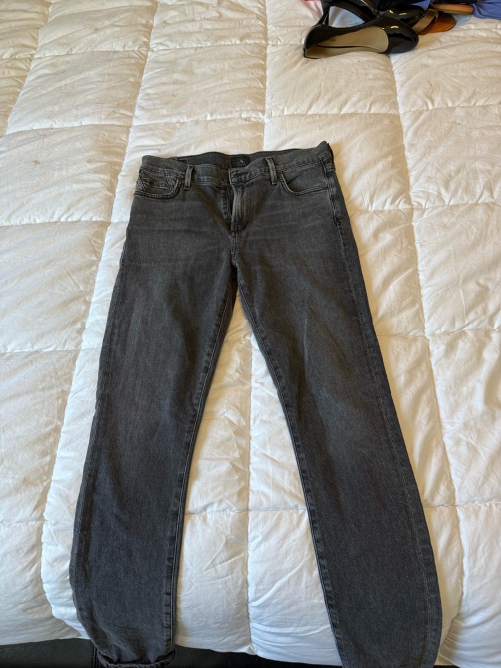 Citizens Of Humanity Charcoal Gray Straight-Leg Jeans
